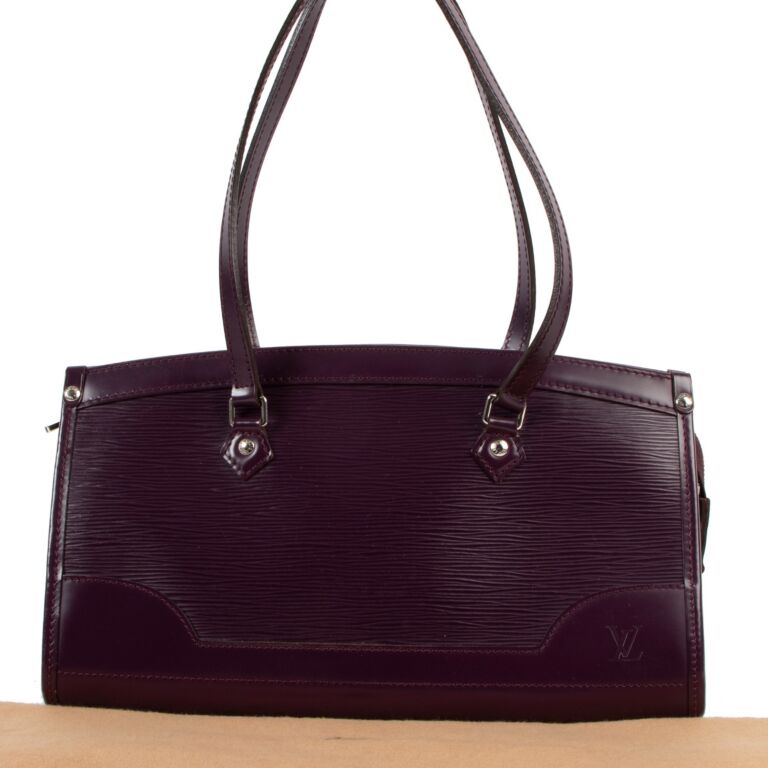 LOUIS VUITTON Madeleine PM Cassis Purple EPI Leather Women's Tote Shoulder  Bag