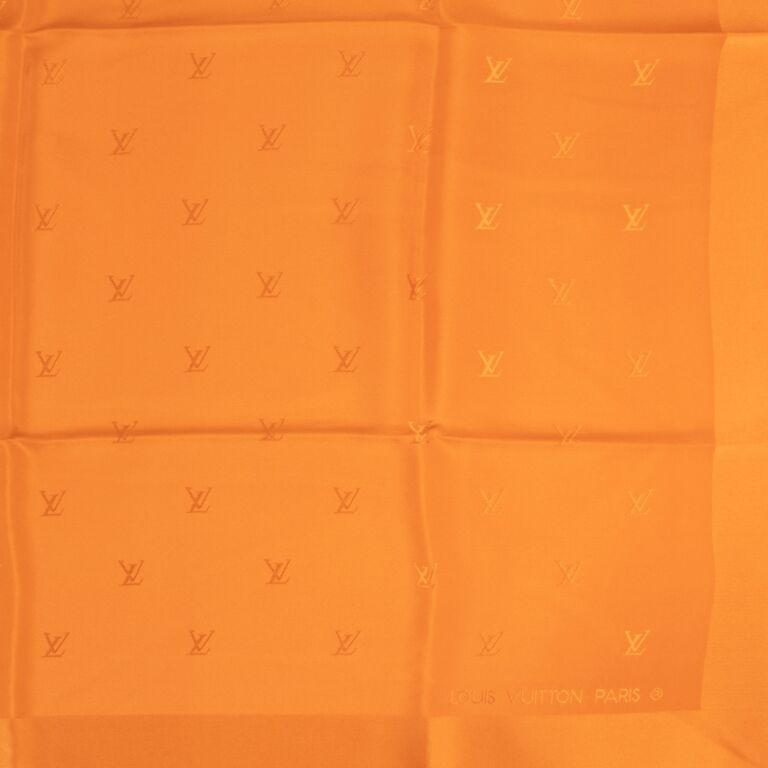 Louis Vuitton Orient Orange Monogram Scarf ○ Labellov ○ Buy and