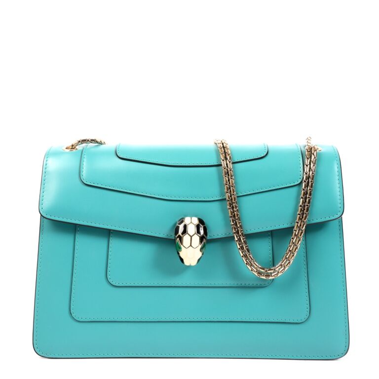 Bulgari Turquoise Serpenti Forever Shoulder Bag Labellov Buy and Sell ...