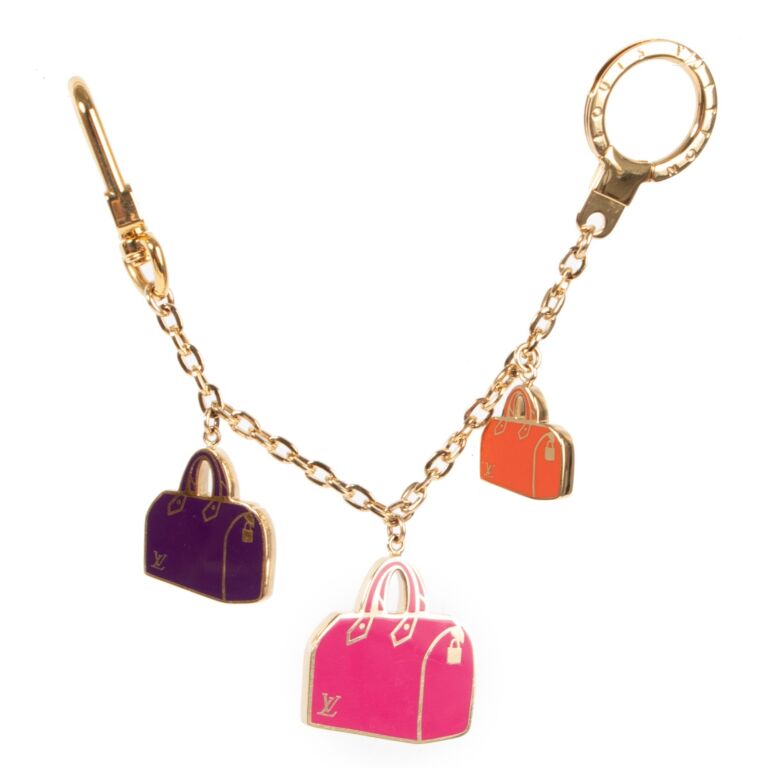Sweet Monogram Handbag Charm Gold
