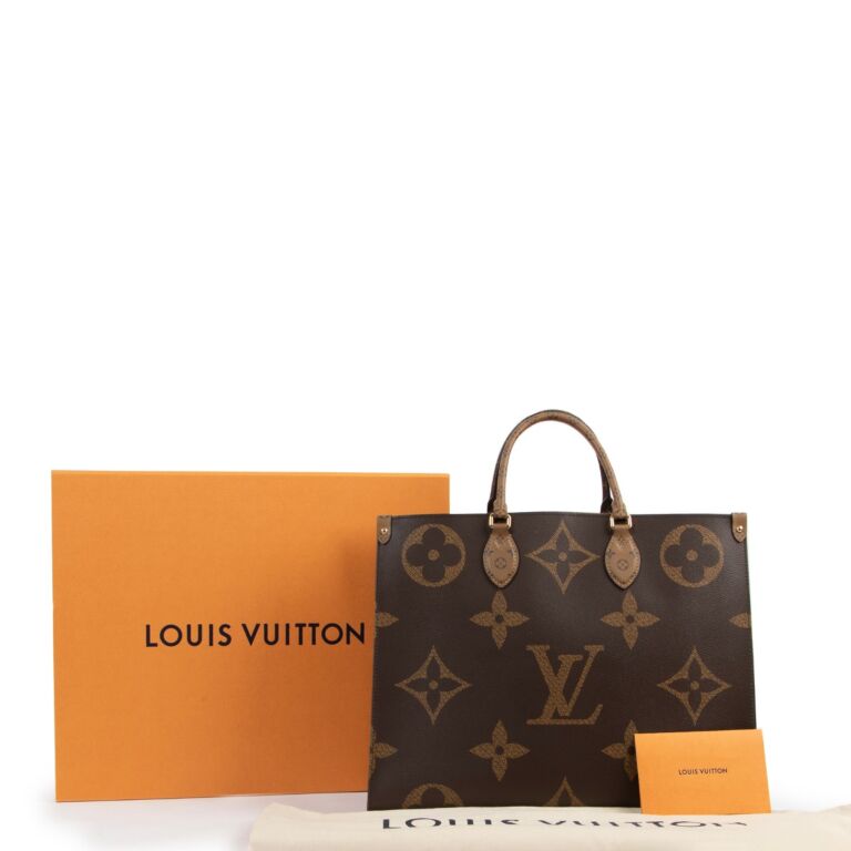 Louis Vuitton Onthego MM Tote Bag M21575 Creme Hand Shoulder Purse Auth LV  New