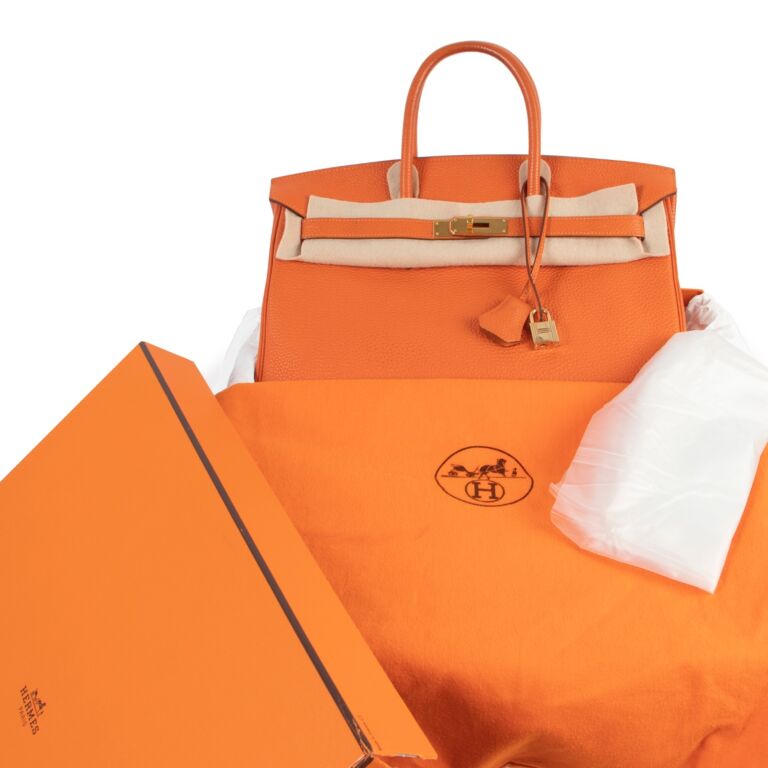 Hermès Birkin 35 Orange Hermès Togo GHW ○ Labellov ○ Buy and Sell Authentic  Luxury