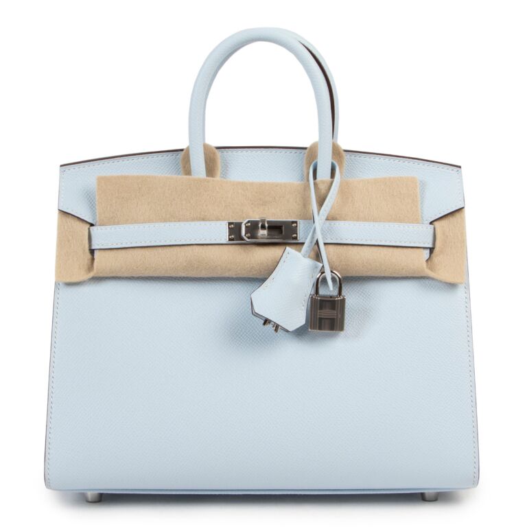 Hermes Bleu Brume Sellier Epsom Kelly 25 Handbag