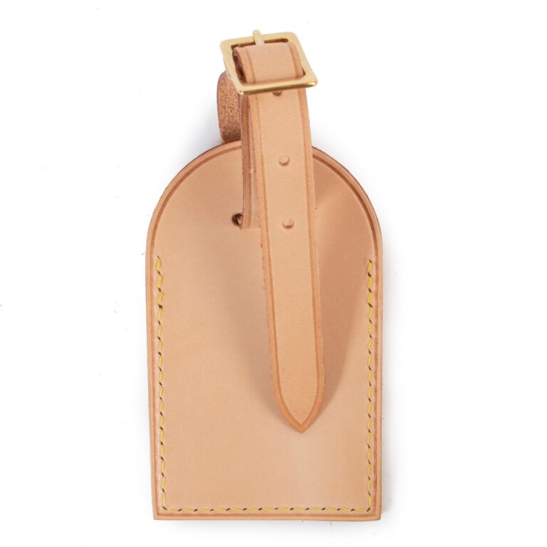 Louis Vuitton - Natural Cowhide Leather (Vachetta) Luggage Tag!