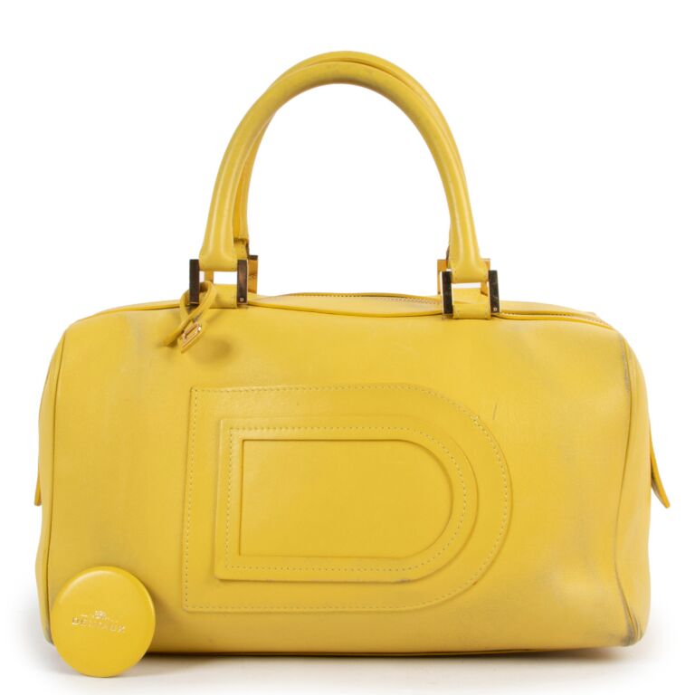 Delvaux Spring/Summer 2015 Mimosa Yellow Louise Boston Handbag at