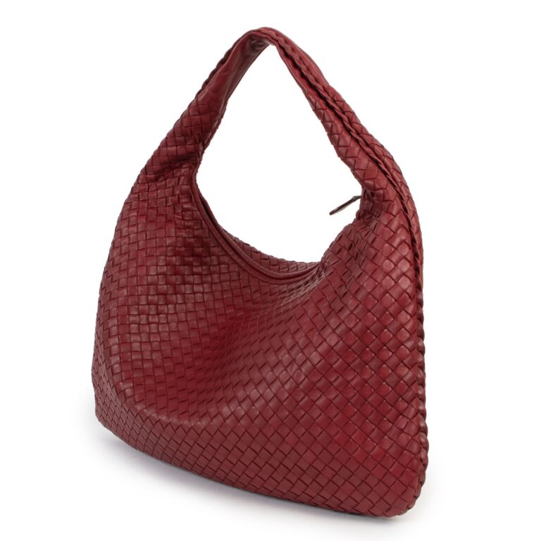 BOTTEGA VENETA Rust Red Leather Pre Loved AS IS Woven Shoulder Bag Purse –  ReturnStyle