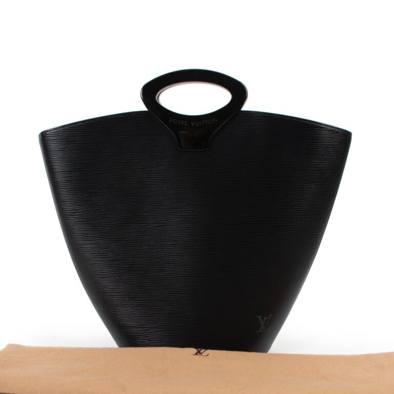 louis vuitton noctambule shopping bag in black epi leather