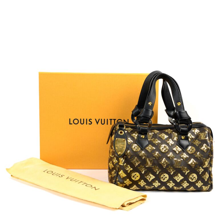 Louis Vuitton Limited Edition Gold Monogram Eclipse Speedy 28