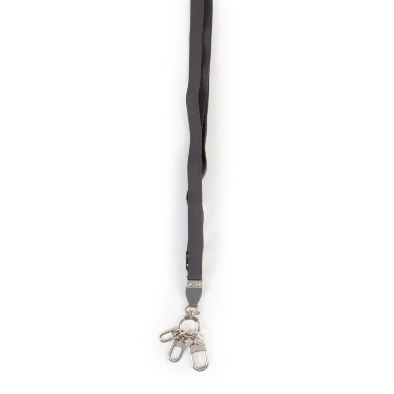Louis Vuitton Grey Lanyard Keychain ○ Labellov ○ Buy and Sell