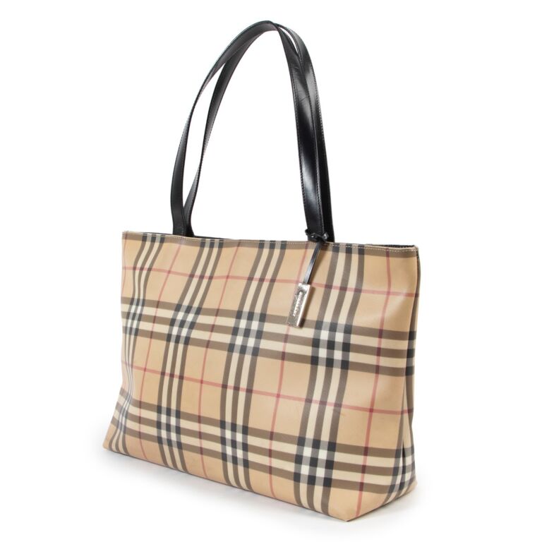 Authentic Burberry Large Super Nova Check Nickie Tote Handbag Shoulder Bag  | Elegant bags, Tote handbags, Handbag