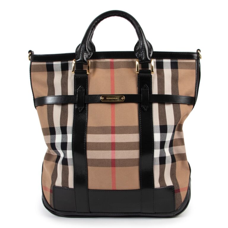 Burberry Checked Tote Bag ○ Labellov ○ Buy and Sell Authentic Luxury