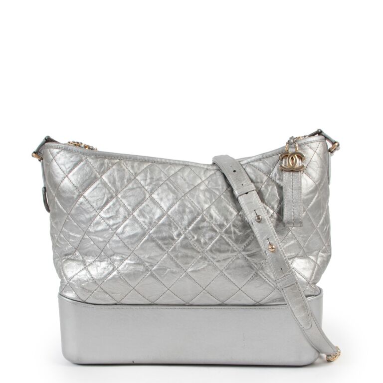 Chanel // Grey Aged Leather Small Gabrielle Bag – VSP Consignment