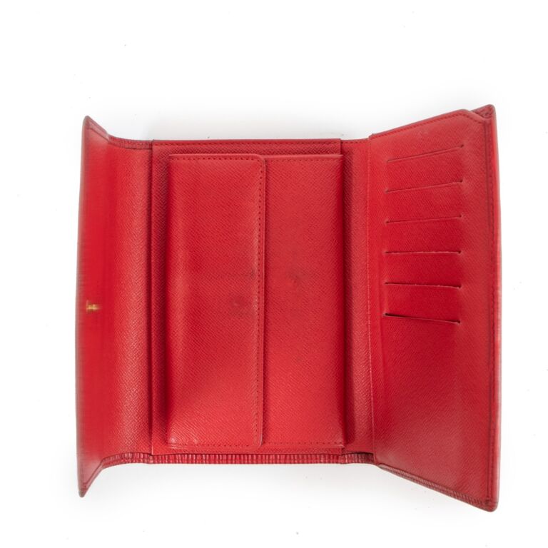 SKU TS102) Vintage pre-loved Louis Vuitton Epi Leather Porte Tresor E