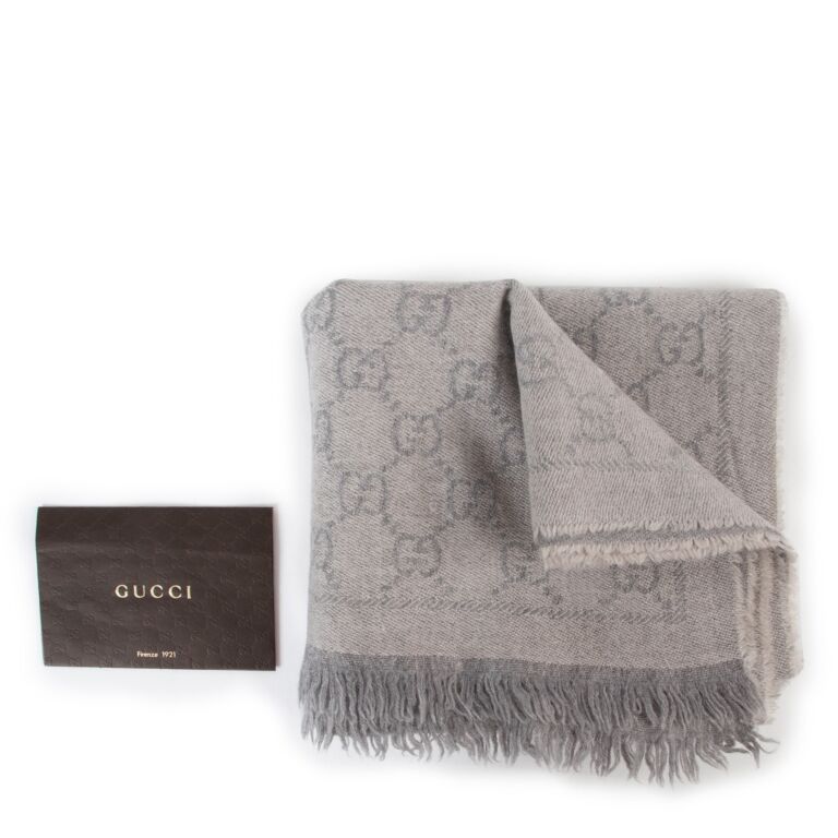 Gucci Tan Monogram Wool Scarf – Luxury Leather Guys