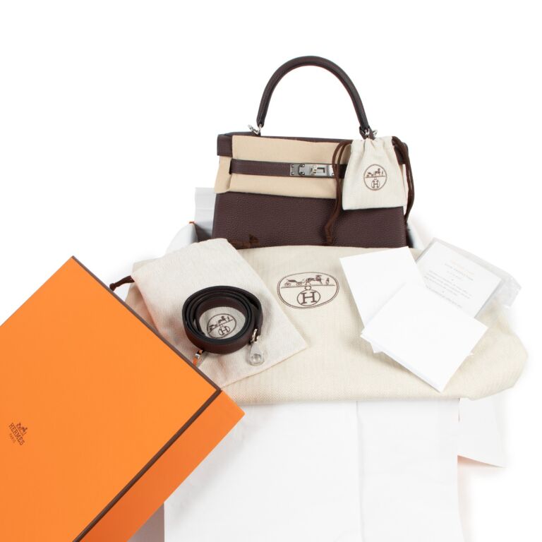 Hermès 2021 Togo Kelly II Touch Retourne 25 w/ Tags - Black Handle Bags,  Handbags - HER488796