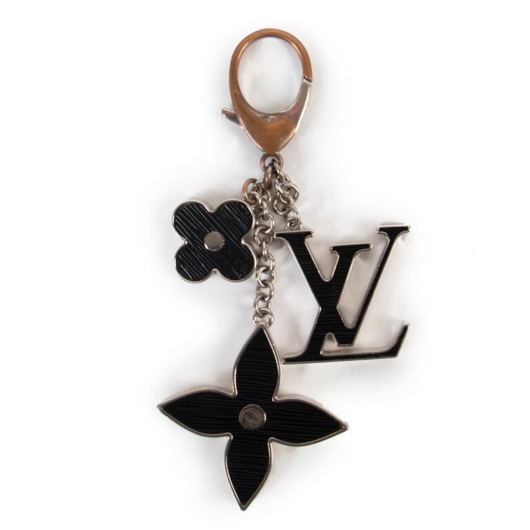 Louis Vuitton M01313 Keepall Key Holder and Bag Charm , Black, One Size