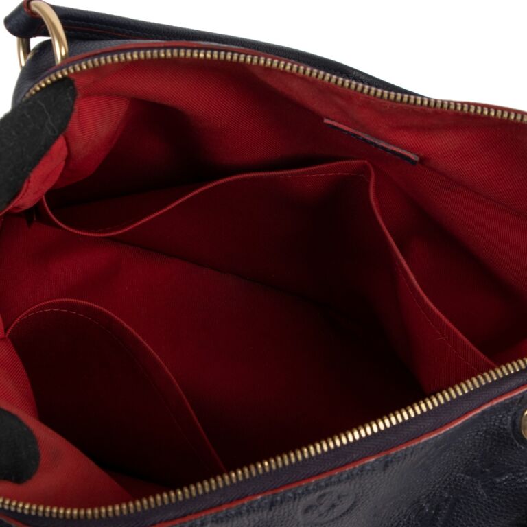 Louis Vuitton Blue/Red Monogram Empreinte Leather Ponthieu PM Top