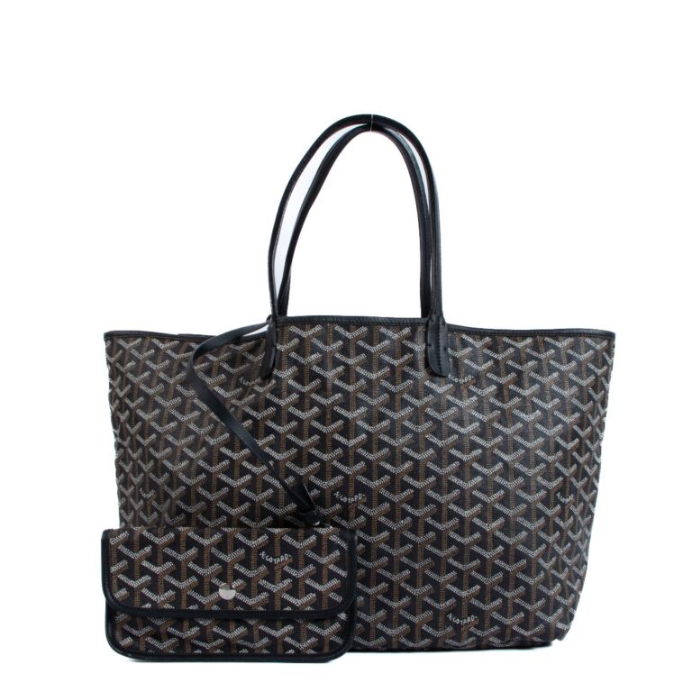 Goyard Black Saint Louis PM tote bag Leather Plastic ref.1007315 - Joli  Closet