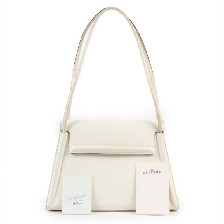 Delvaux - Authenticated Brillant Handbag - Leather White Plain for Women, Very Good Condition