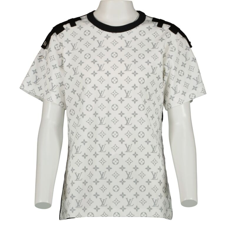Louis Vuitton Black White Monogram T-shirt - Size Small
