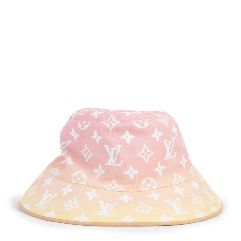 Louis Vuitton Pink/Yellow Monogram Gradient Bob Hat - Size M