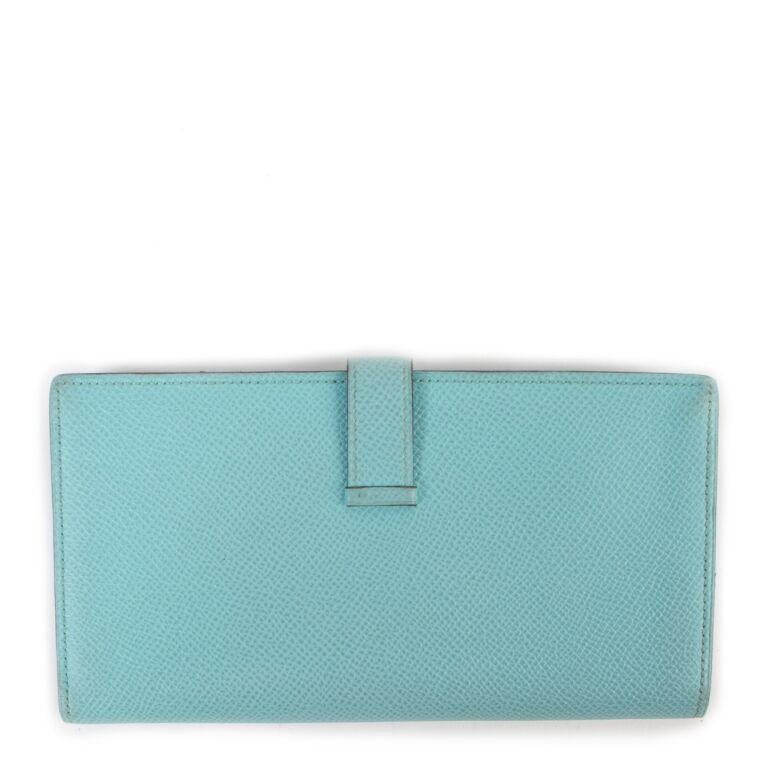 Blue Hermes Epsom Bearn Wallet – Designer Revival