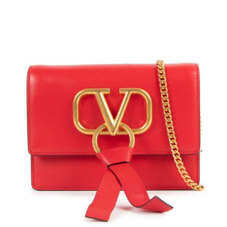 Valentino Garavani Red VRing Mini Crossbody Bag ○ Labellov ○ Buy and Sell  Authentic Luxury