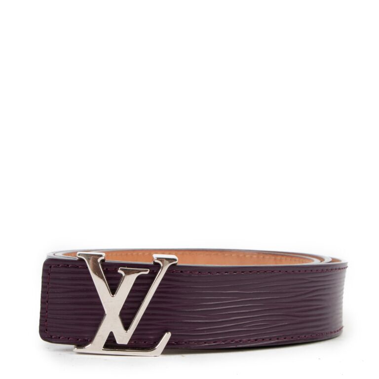 Initiales leather belt Louis Vuitton Purple size 95 cm in Leather - 23860028