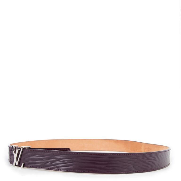 Initiales leather belt Louis Vuitton Purple size 95 cm in Leather