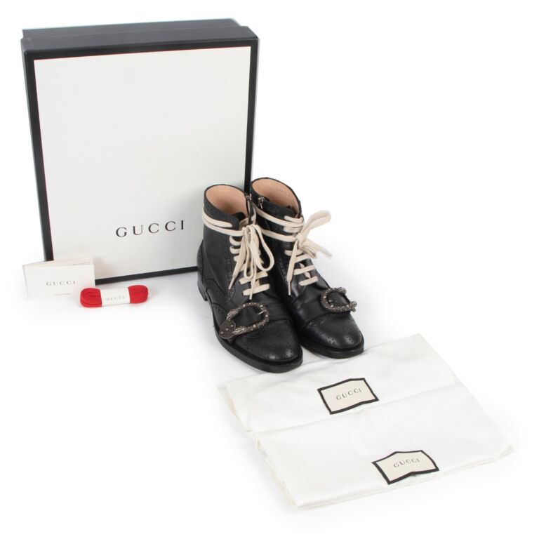 Gucci Authenticated Leather Boots