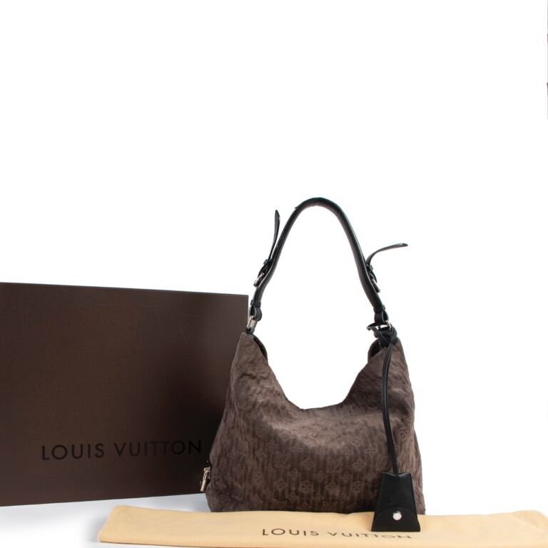 Louis Vuitton Antheia Hobo Grey Suede ref.128307 - Joli Closet