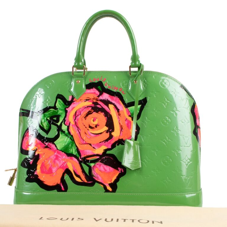 100% Original Louis Vuitton Alma BB Vernis Flowers Rose Preloved