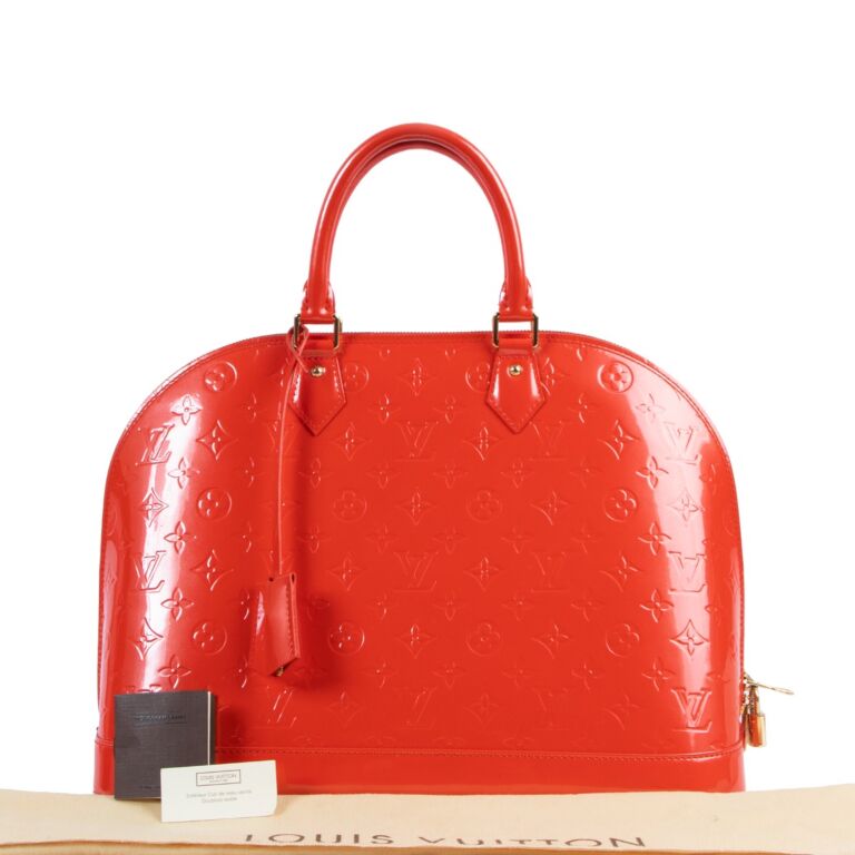 Louis Vuitton Altair Monogram Orange Leather Clutch Evening Bag