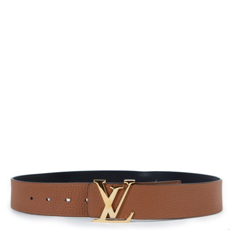 Louis Vuitton Reversible Black Beige LV Logo Buckle Belt Size 100/40 – OPA  Vintage