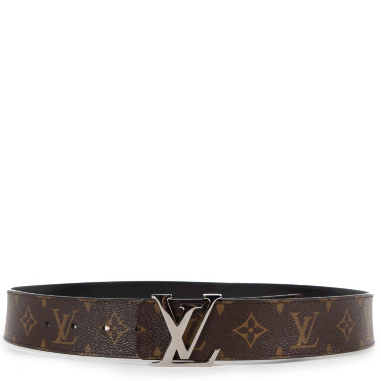 Louis Vuitton (LV) initials reversible black belt