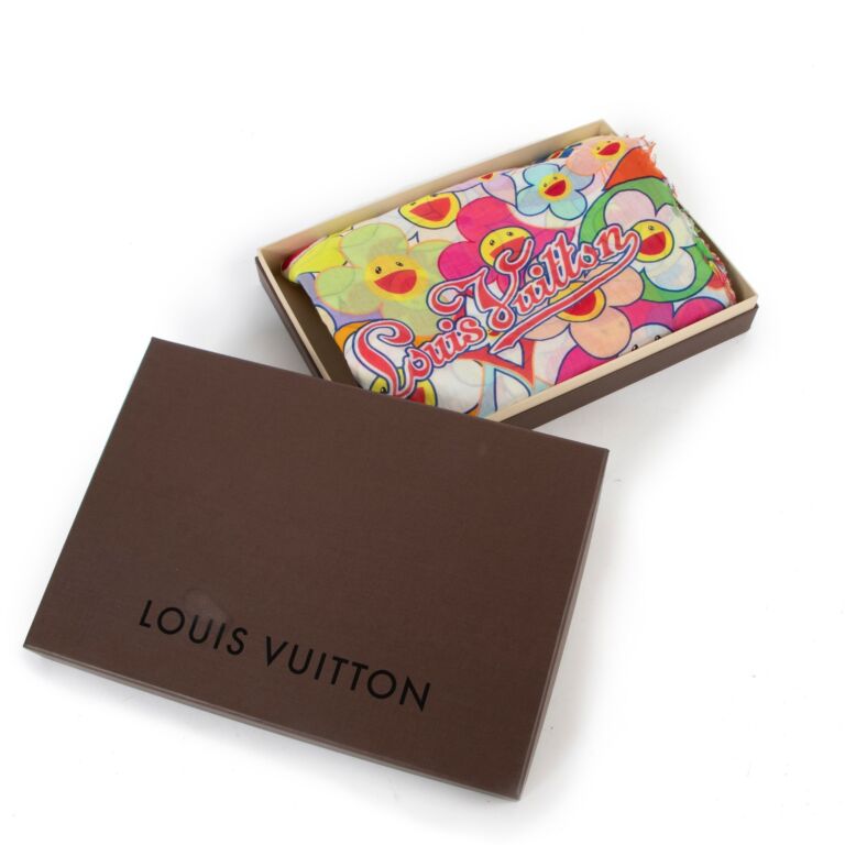 Louis Vuitton Takashi Murakami Pink Scarf ○ Labellov ○ Buy and Sell  Authentic Luxury