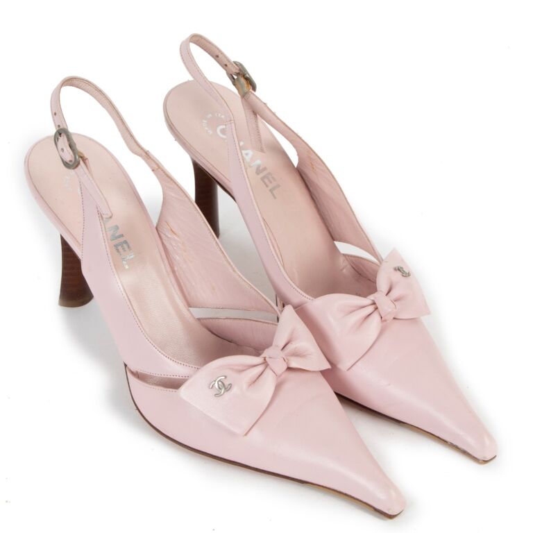 CHANEL SLINGBACK Heels 21S light pink Womens Fashion Footwear Heels on  Carousell