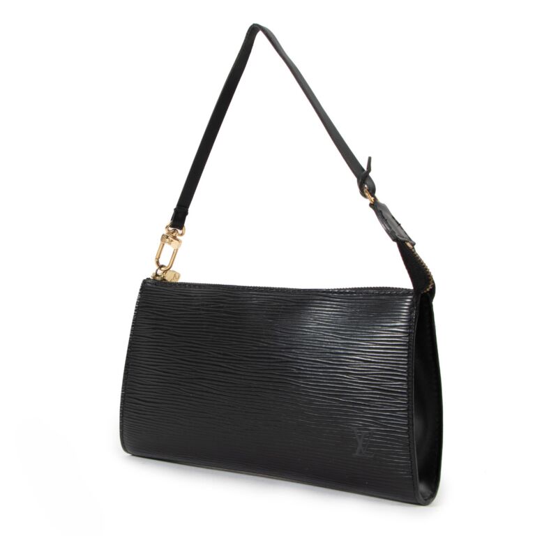 Louis Vuitton Black Epi Leather Pochette Accessoire Bag