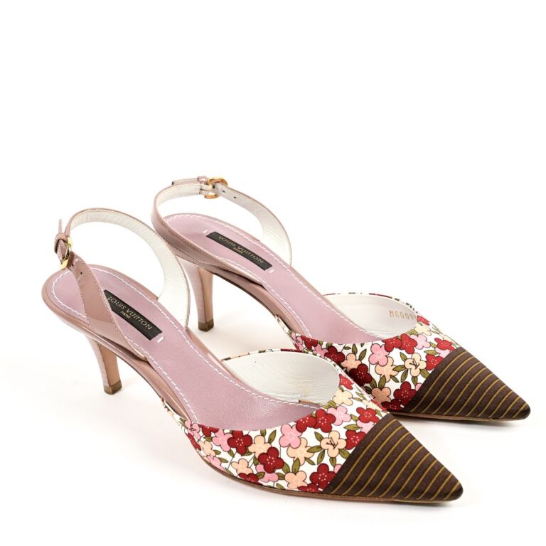 Replica Louis Vuitton Archlight Slingback Pumps In Pink Satin for