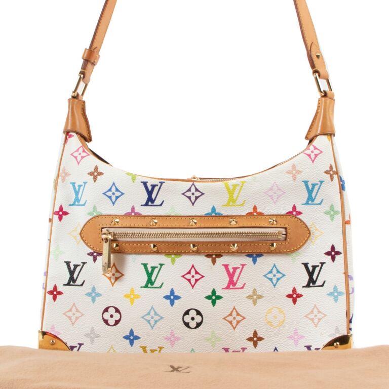 Louis Vuitton White Monogram Multicolore Boulogne Bag ○ Labellov