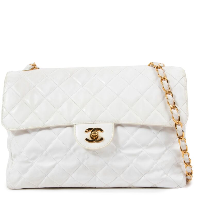 Chanel jumbo bag white  White chanel bag, Chanel bag, Chanel