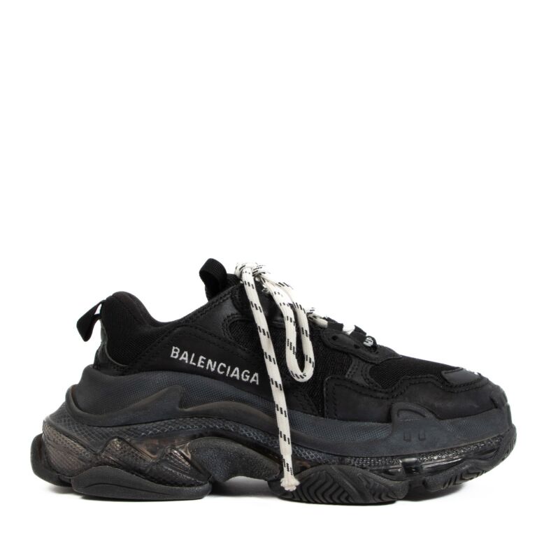 Balenciaga Black Clear Sole Triple S Sneakers - Size 35 Labellov Buy ...