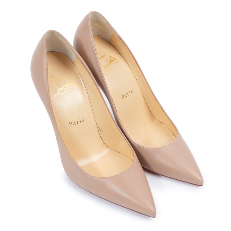 NEW Christian Louboutin Replacement Heel Nude Beige Tan Protector Caps Tips  7mm