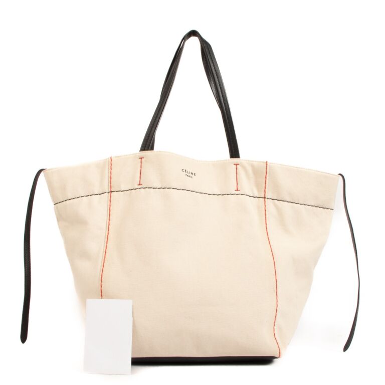 Celine Beige Canvas Phantom Cabas Tote Bag ○ Labellov ○ Buy and Sell  Authentic Luxury