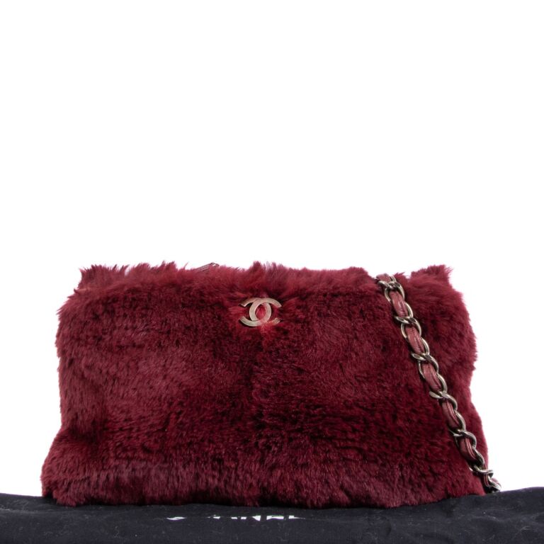 CHANEL, Bags, Chanel Limited Edition Red Rabbit Fur Bag