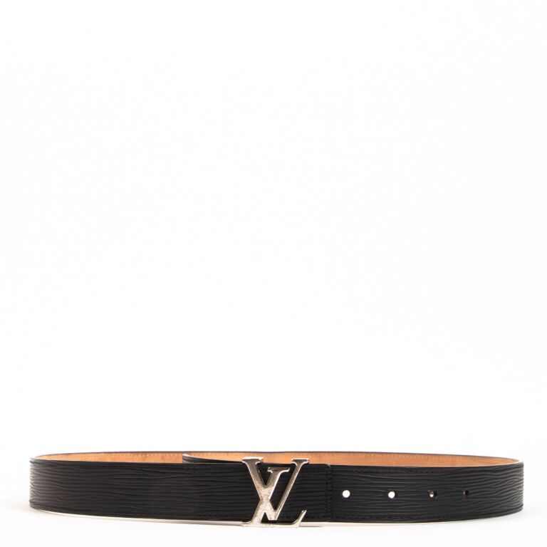 Louis Vuitton Black Epi Leather Essential V Belt 85 CM Louis Vuitton