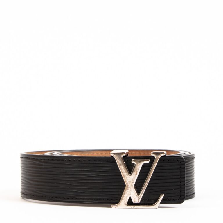 Louis Vuitton Black Epi Leather Lv Initiales Belt (size 90) in
