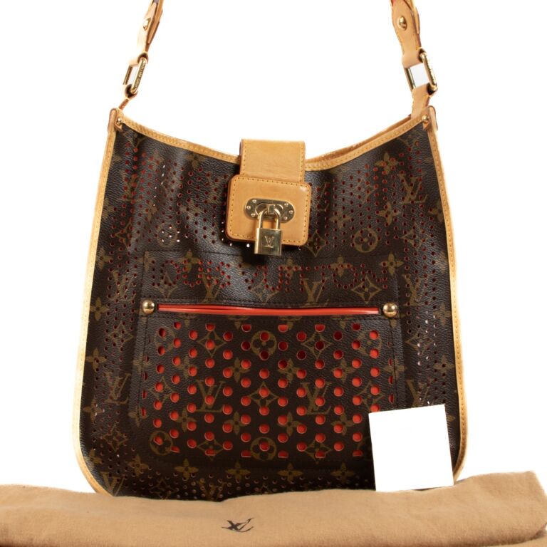 Louis Vuitton Limited Edition Monogram Perforated Musette Orange 