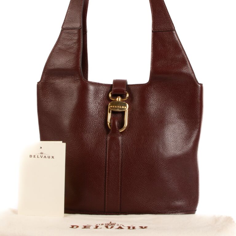 Delvaux, Bags, Delvaux Burgundy Leather Vintage Hobo