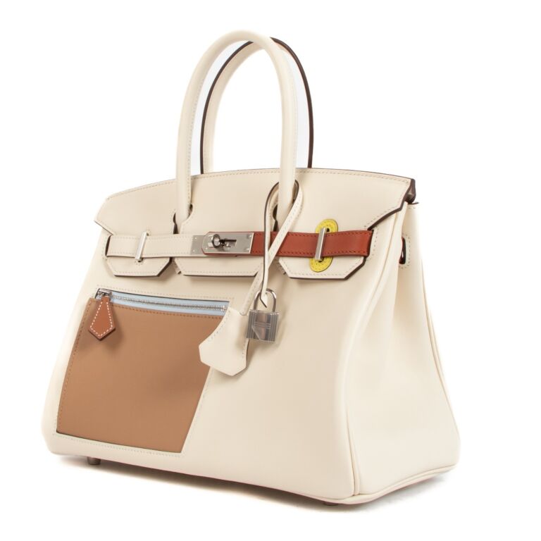 Hermes Colormatic Birkin 30 Cuivre, Nata and Bleu Brume Swift